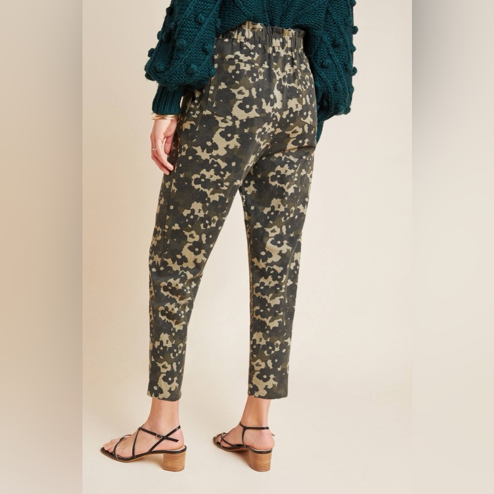 NWT Anthropologie Floral Camo Trousers